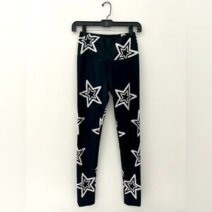 Goldsheep Black and White Star Print Leggings, size small, perfect condition!